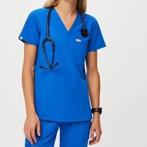 Figs Royal Blue Catarina Top